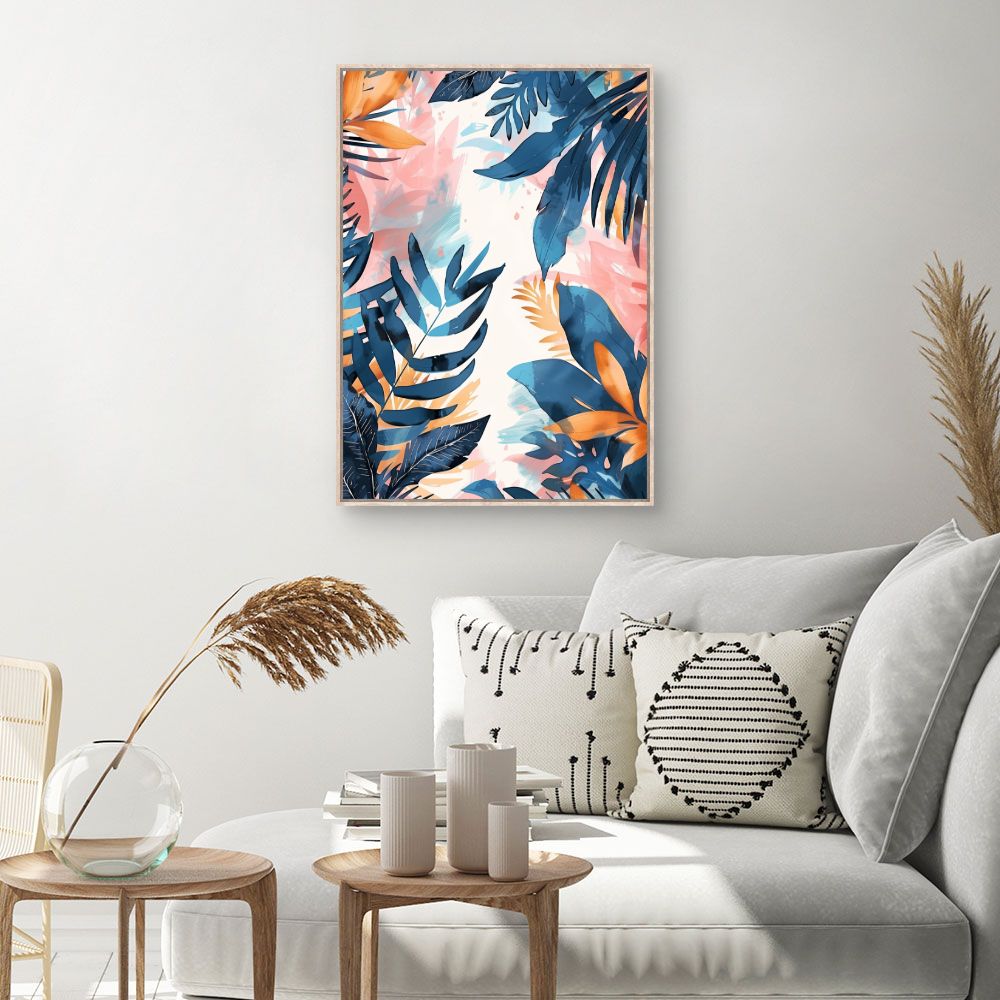 Tableau Feuillage exotique vibrant