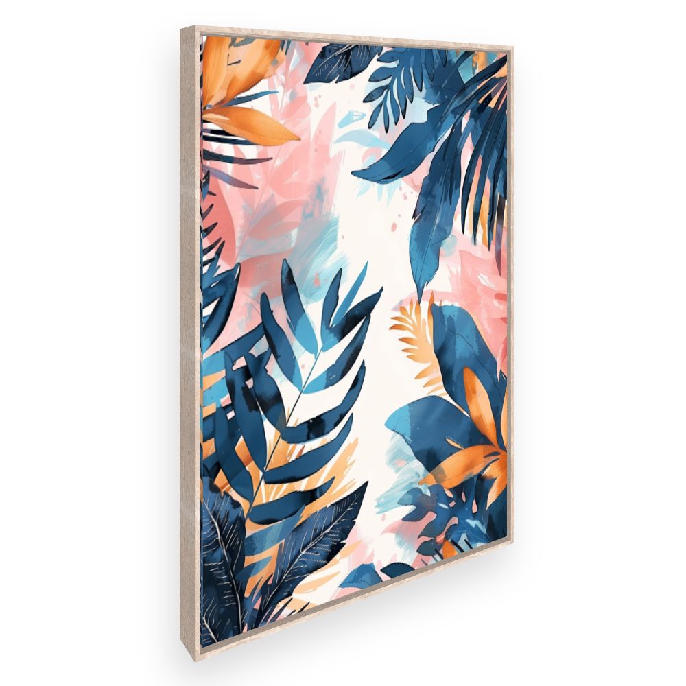 Toile Feuillage exotique vibrant