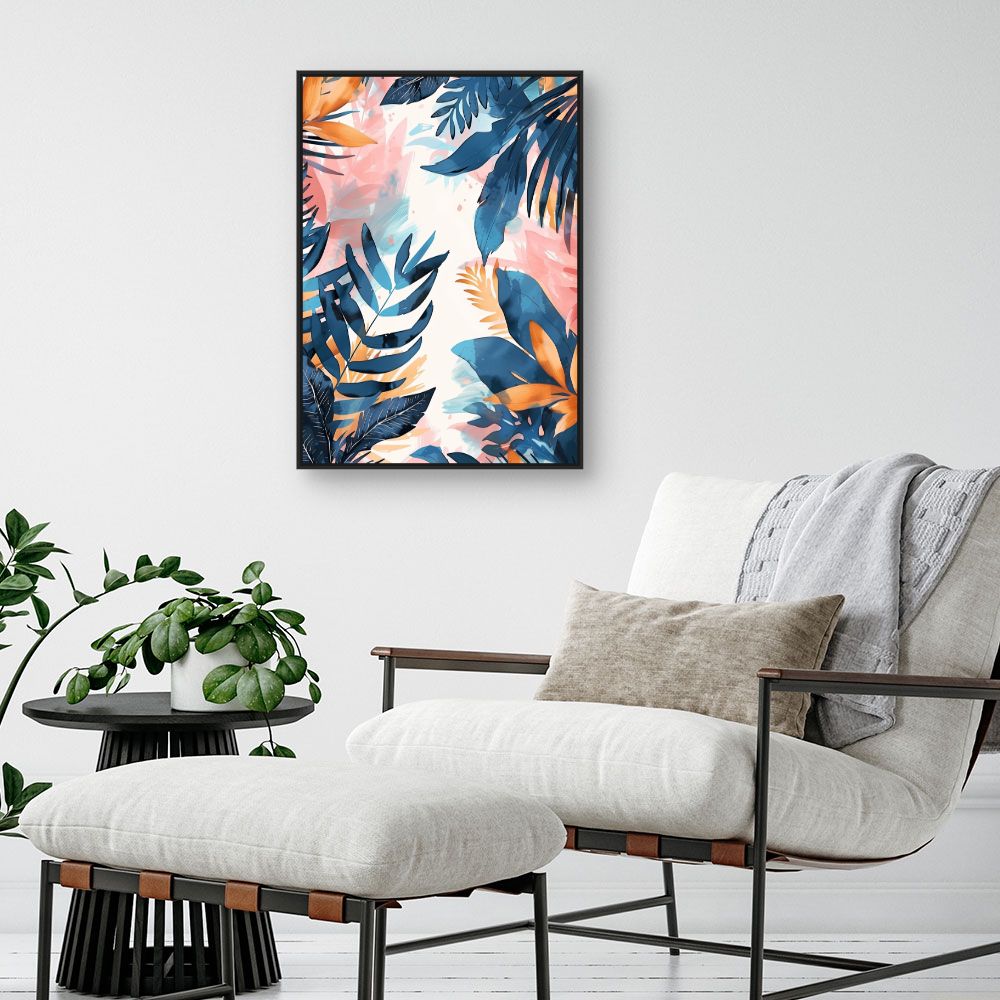 Tableau Feuillage exotique vibrant