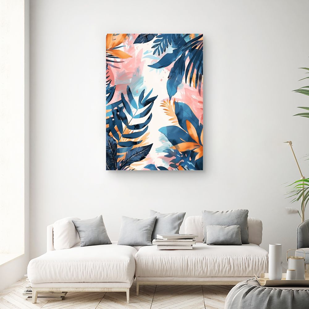 Tableau Feuillage exotique vibrant