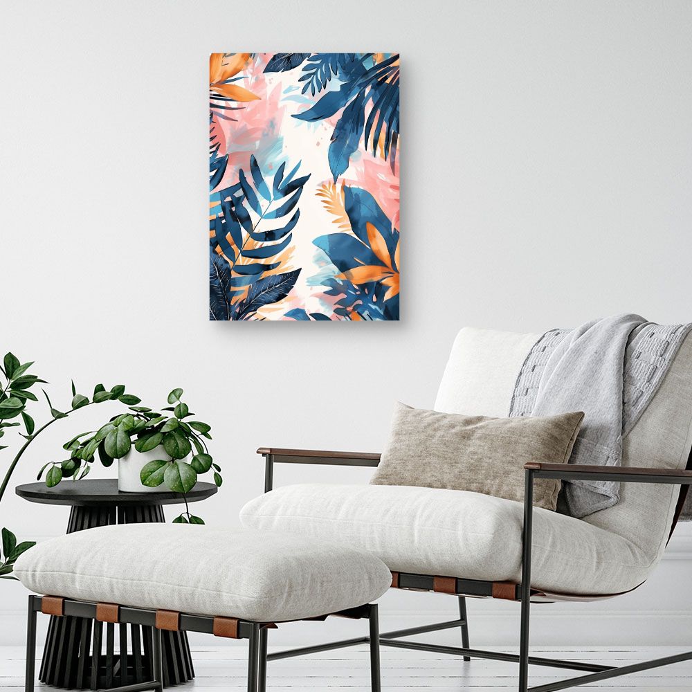 Tableau Feuillage exotique vibrant