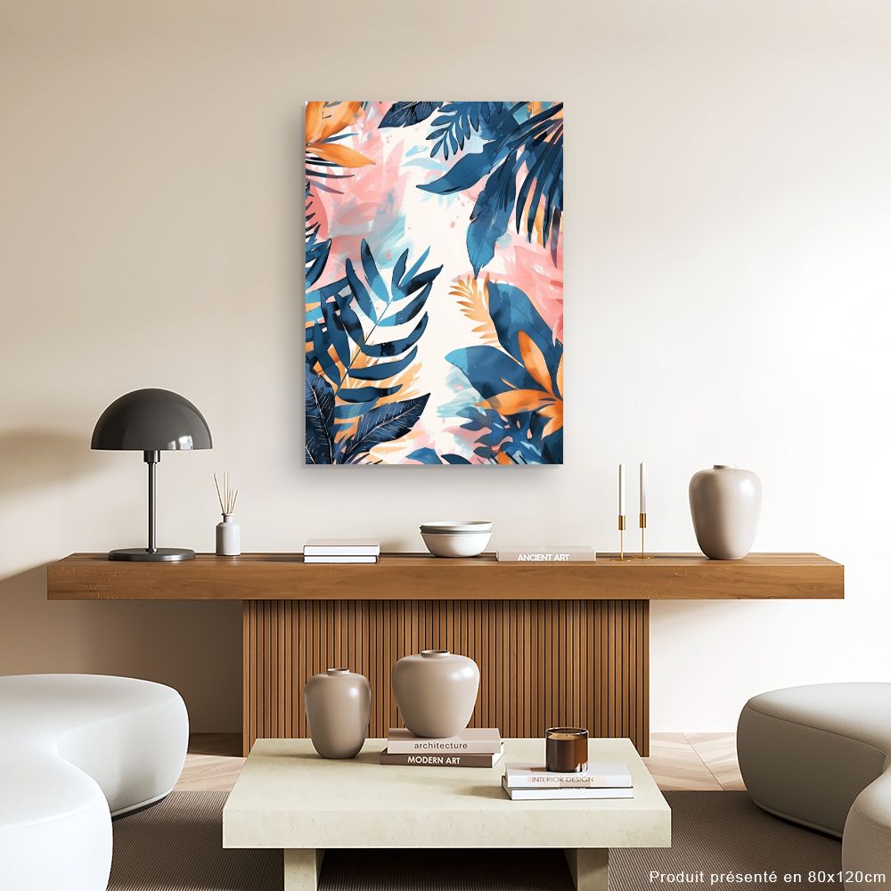 Tableau Feuillage exotique vibrant
