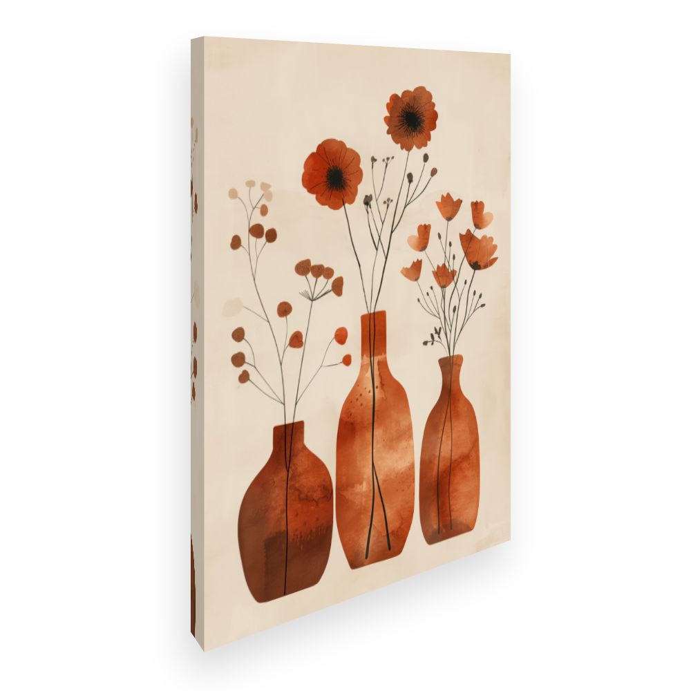 Toile Vases floraux élégants