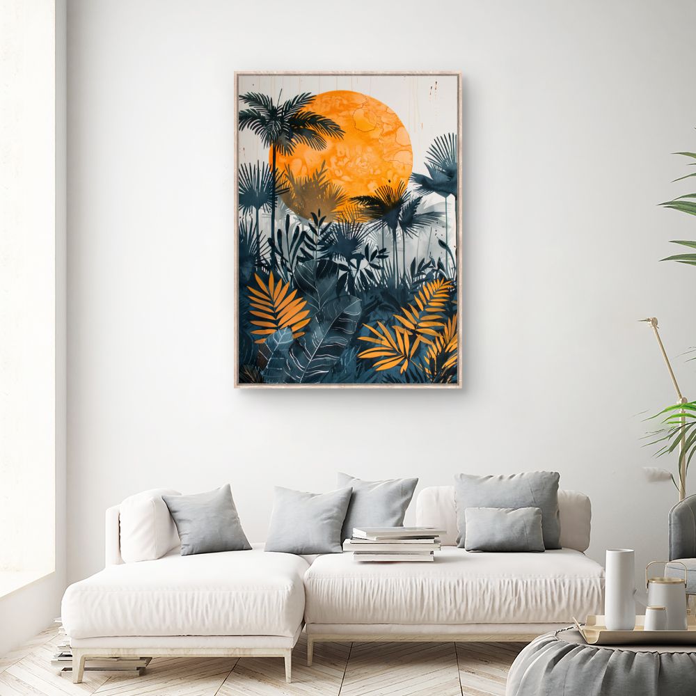 Tableau Soleil tropical vibrant