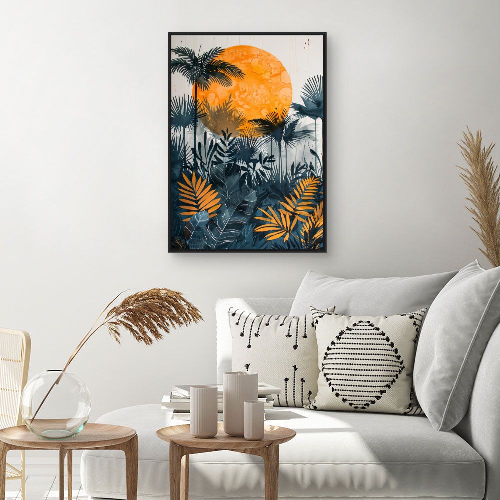 Tableau Soleil tropical vibrant