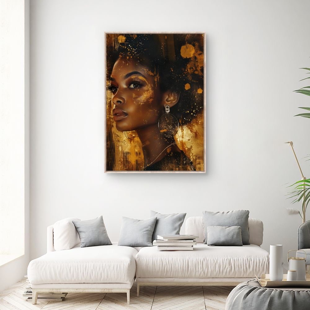 Tableau Éclat doré mystérieux