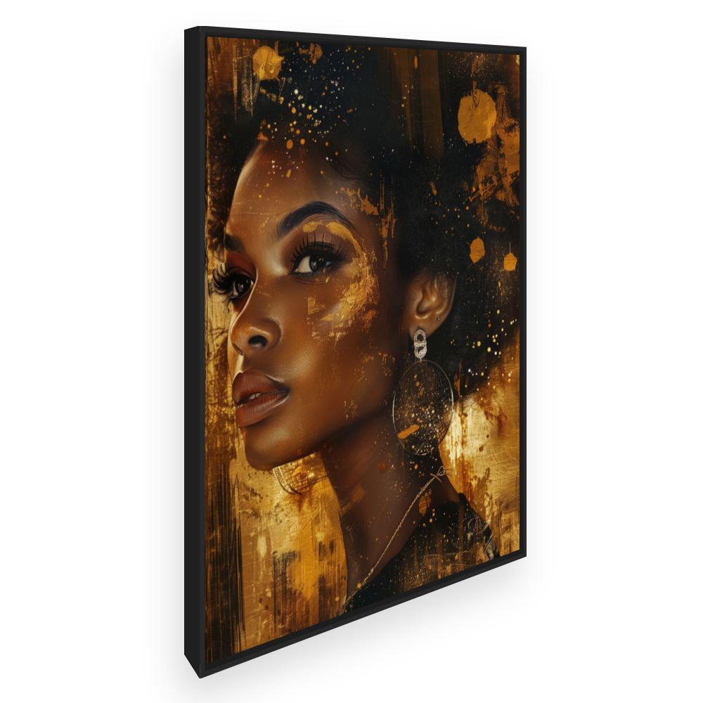 Toile Éclat doré mystérieux