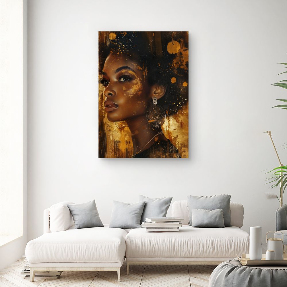 Tableau Éclat doré mystérieux