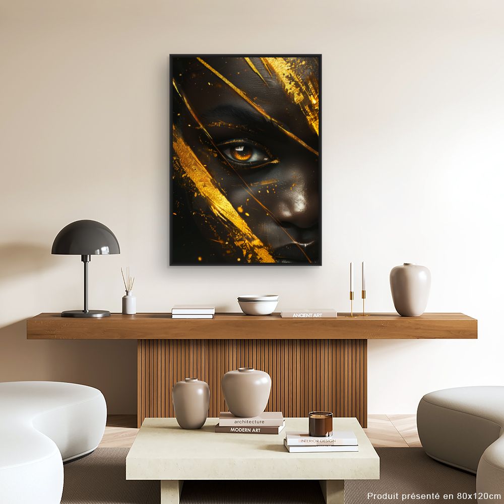 Tableau Éclat doré mystérieux