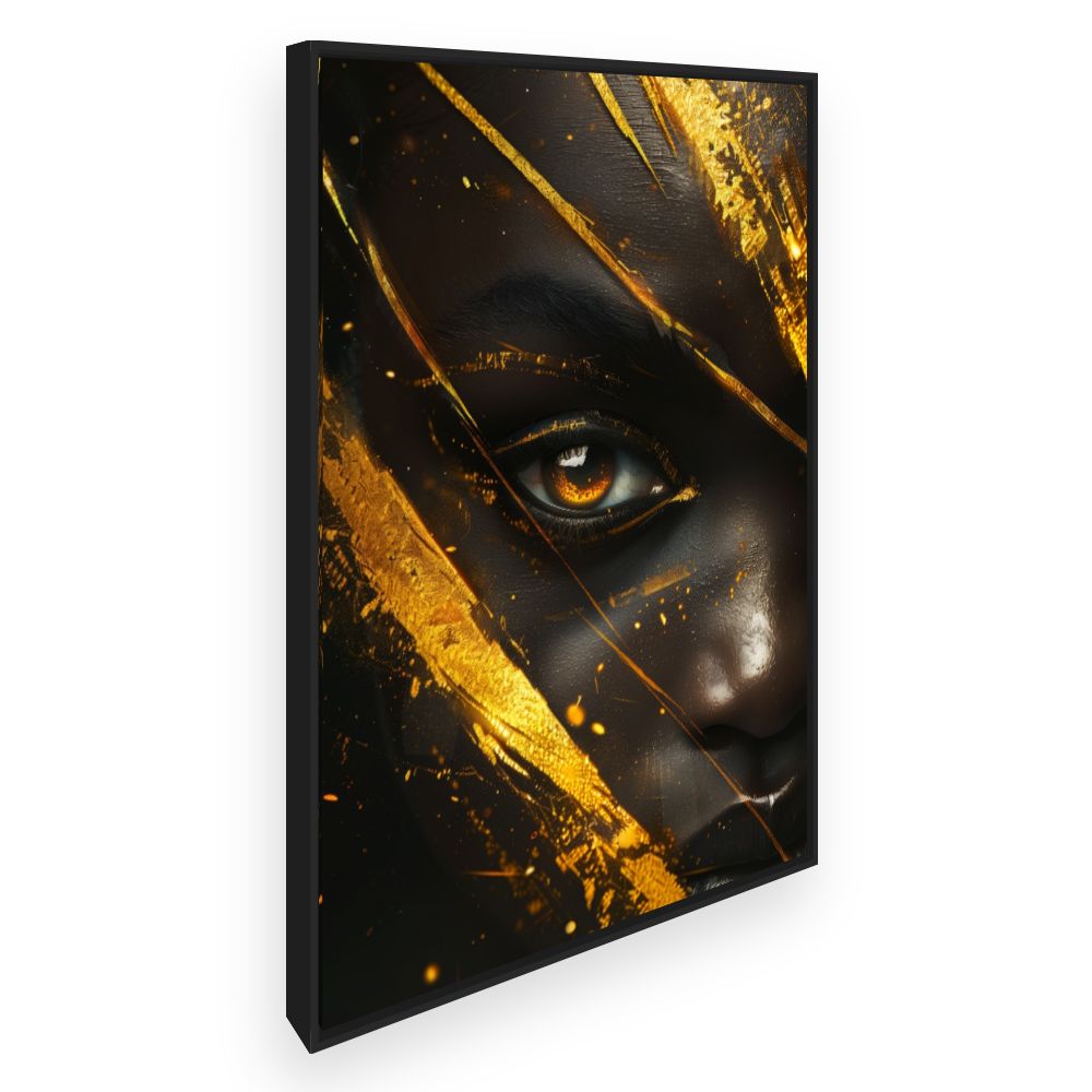 Toile Éclat doré mystérieux