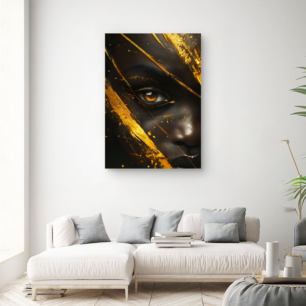 Tableau Éclat doré mystérieux