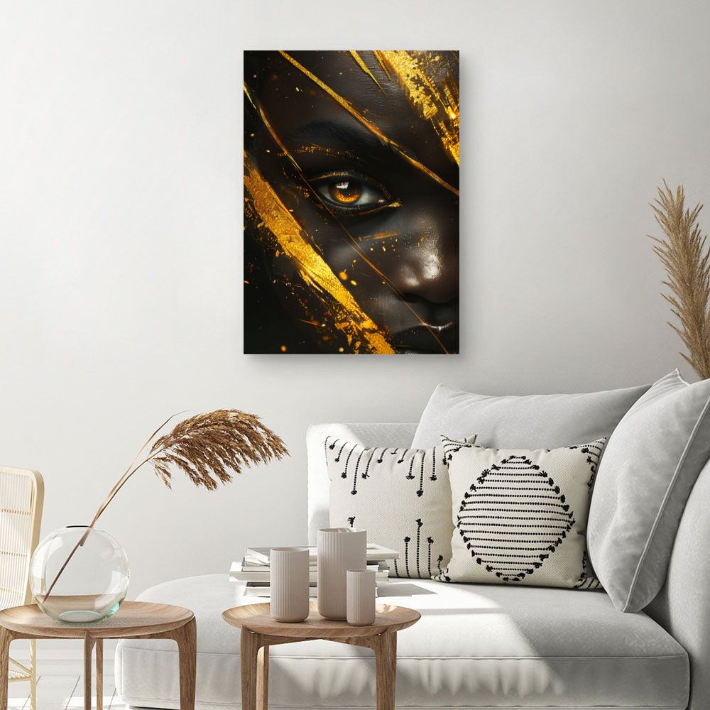 Tableau Éclat doré mystérieux