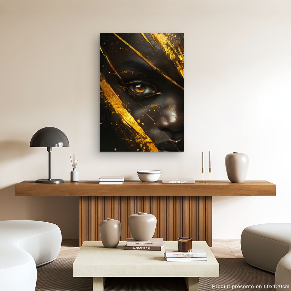 Tableau Éclat doré mystérieux
