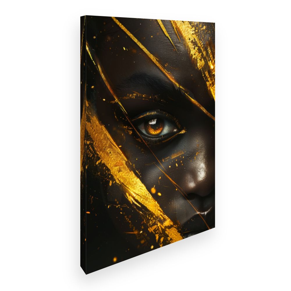 Toile Éclat doré mystérieux
