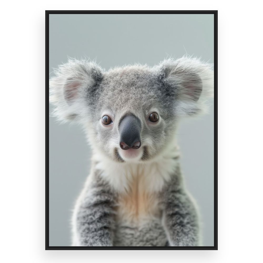 Toile Koala adorable – toile cadre noir (slide 3)