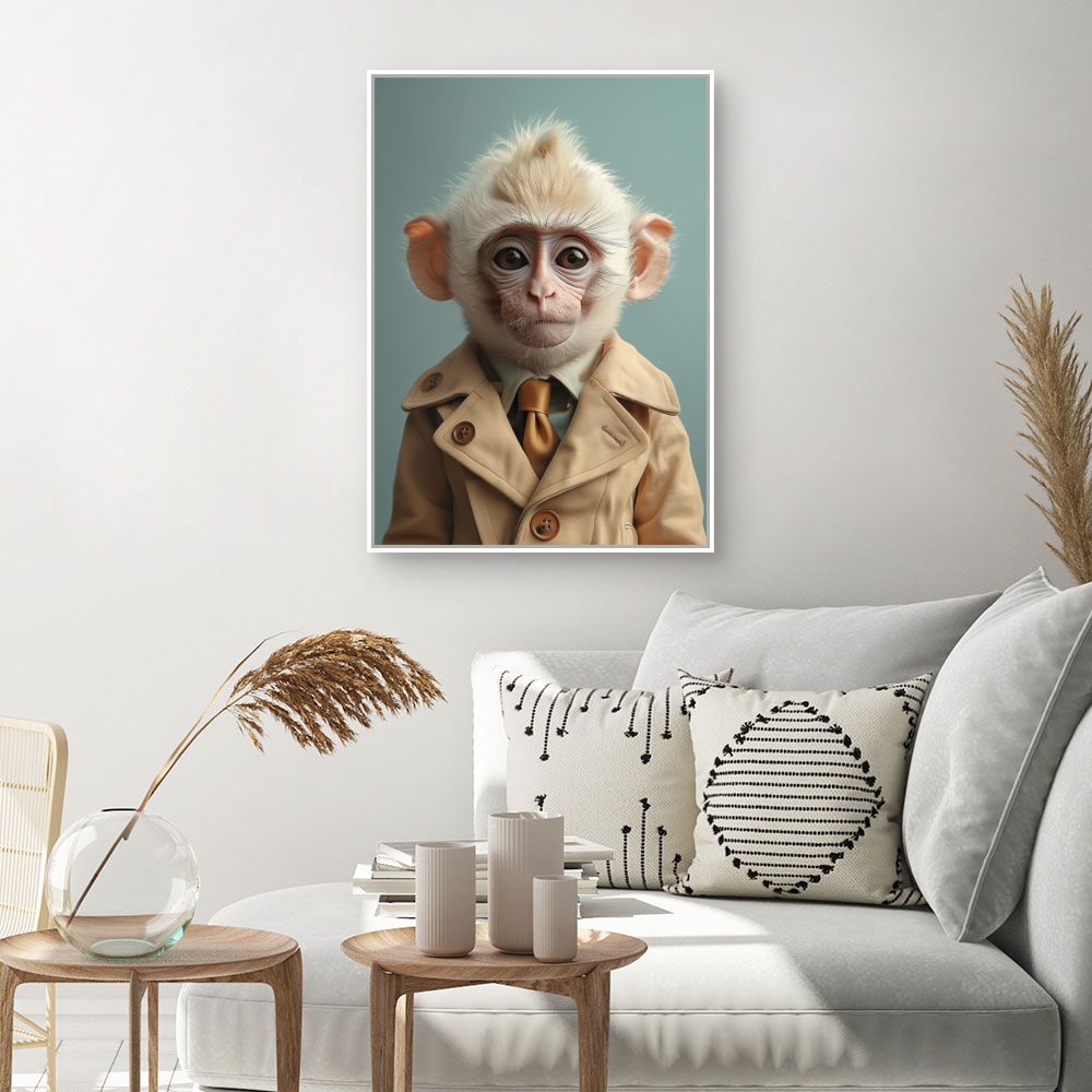 Toile "Singe élégant"