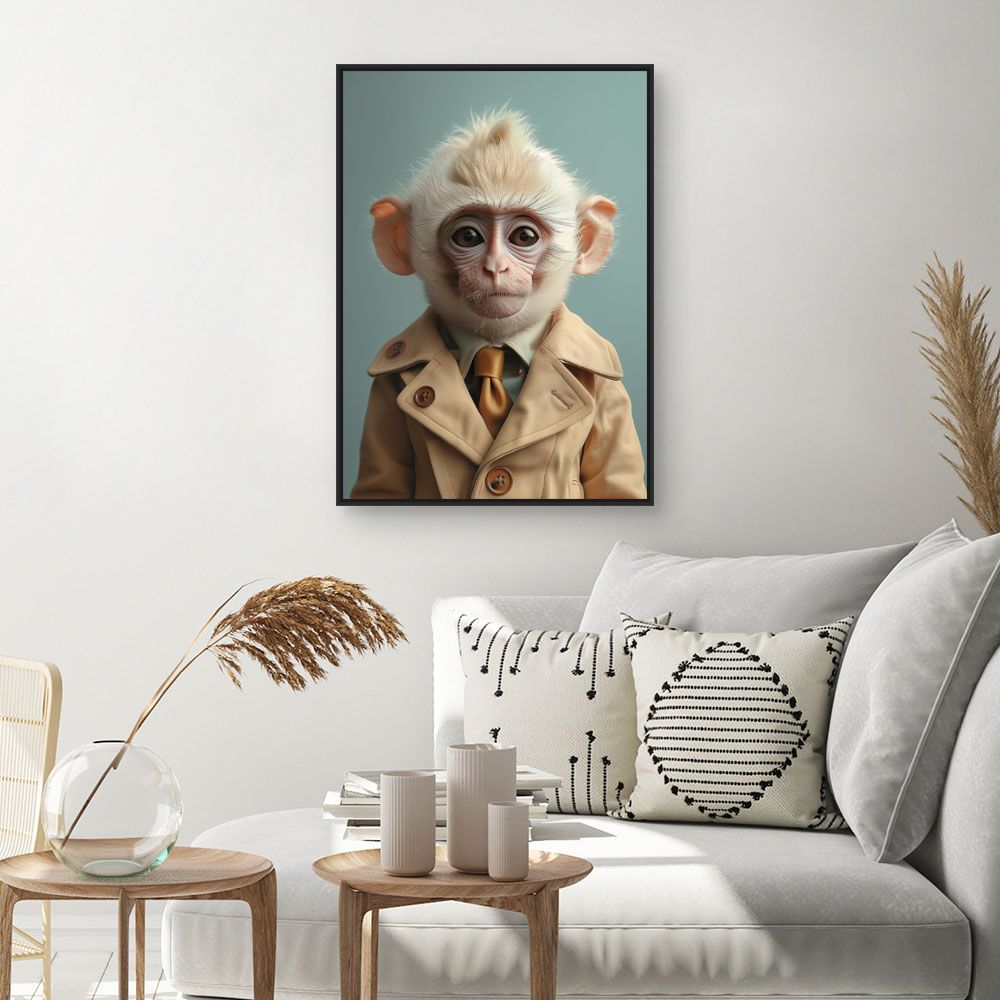 Toile "Singe élégant"