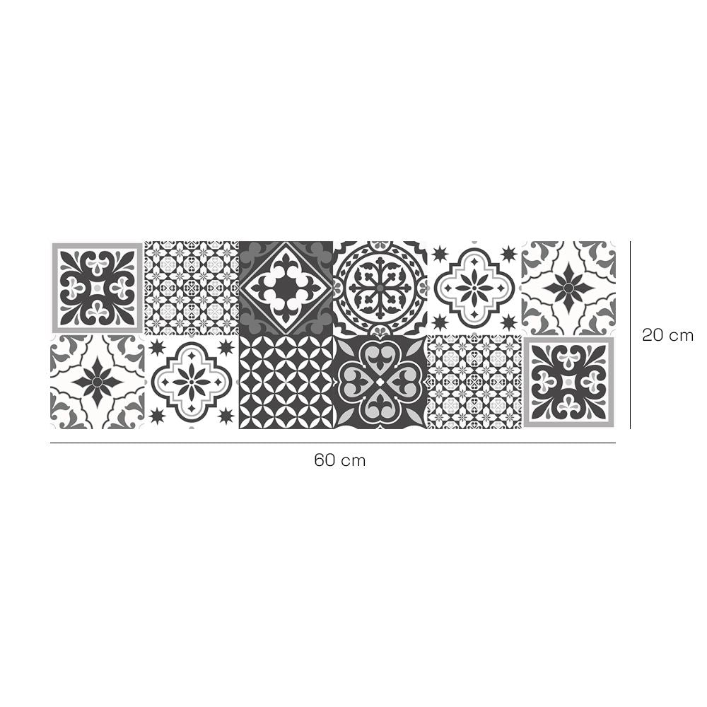 Crédence en aluminium n°22 / Motifs vintage élégants