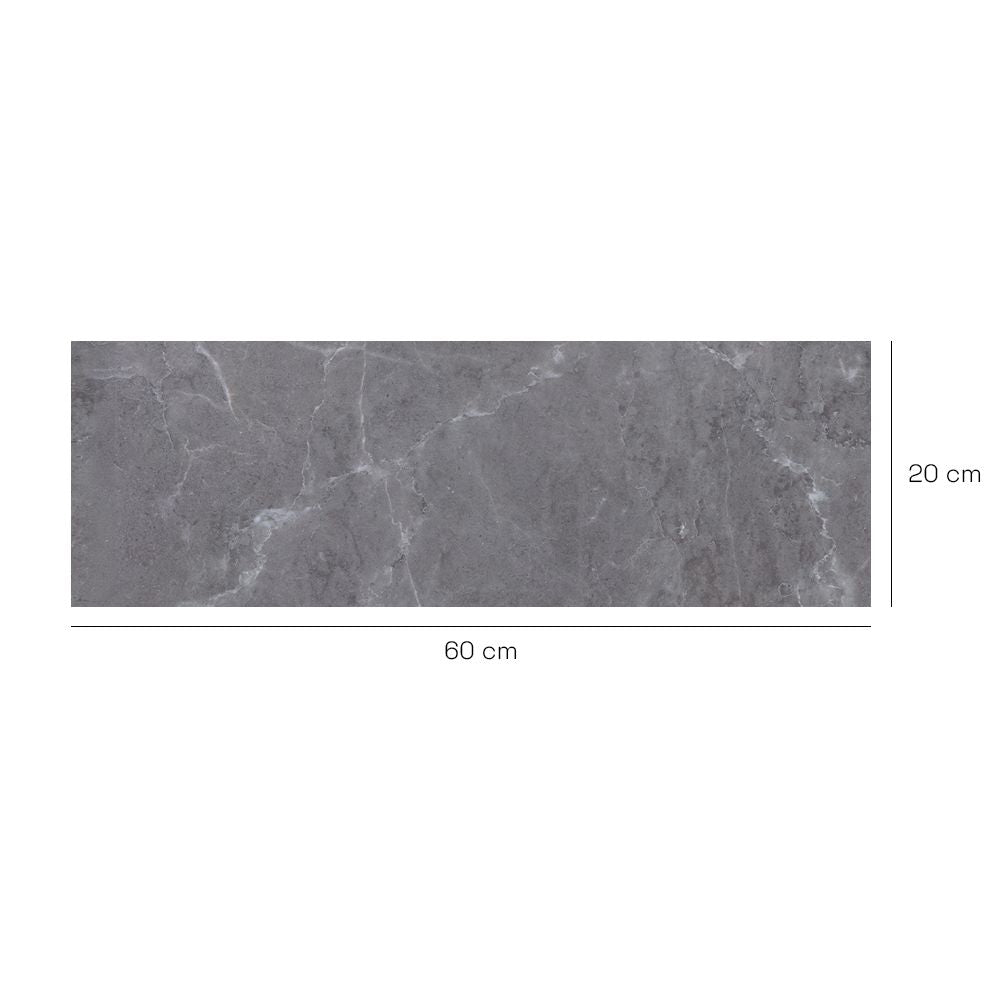 Crédence en aluminium n°18 / Marbre bleuté élégant