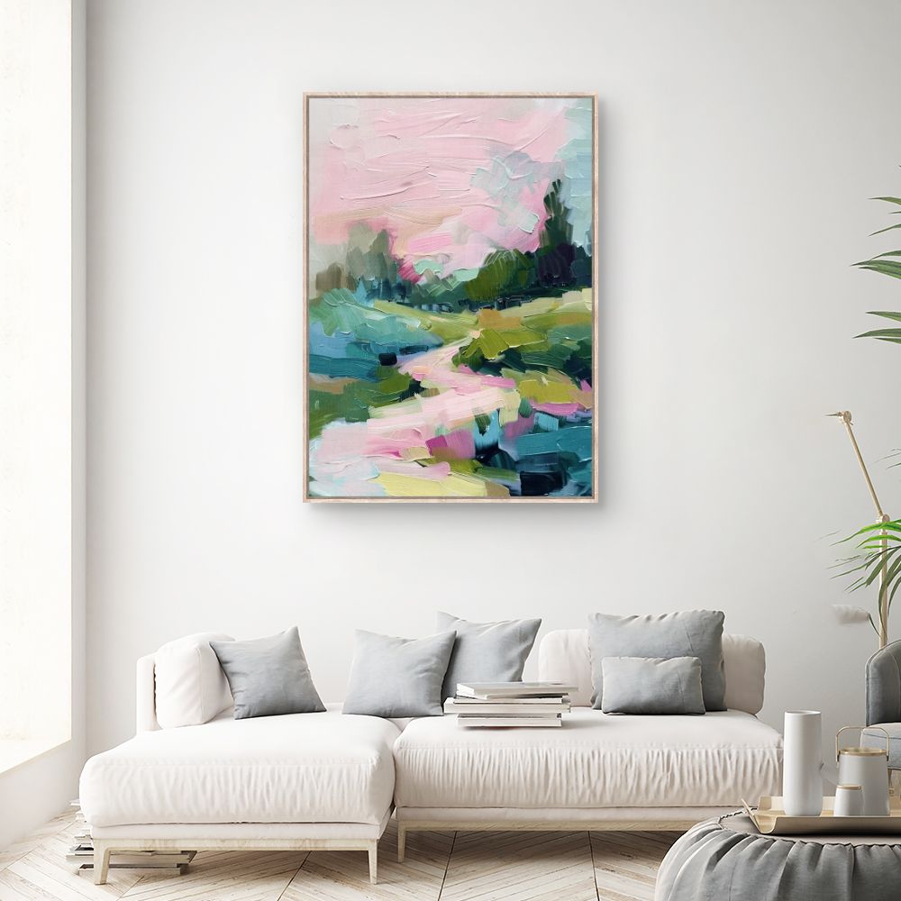 Toile "Paysage coloré charmant"