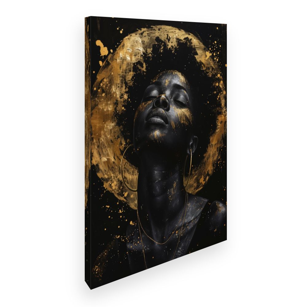 Toile Éclat doré mystique