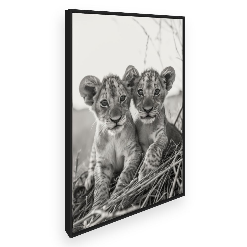 Toile Petits lions adorables