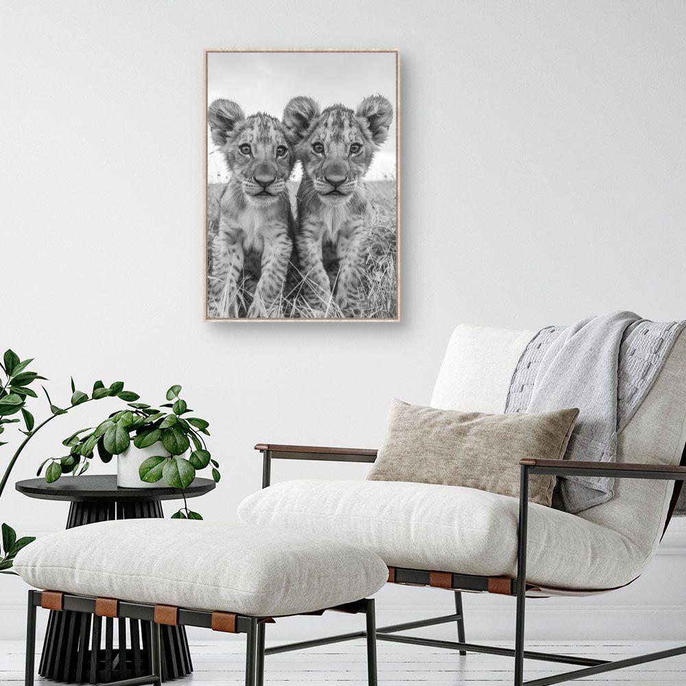 Tableau Lionceaux câlins