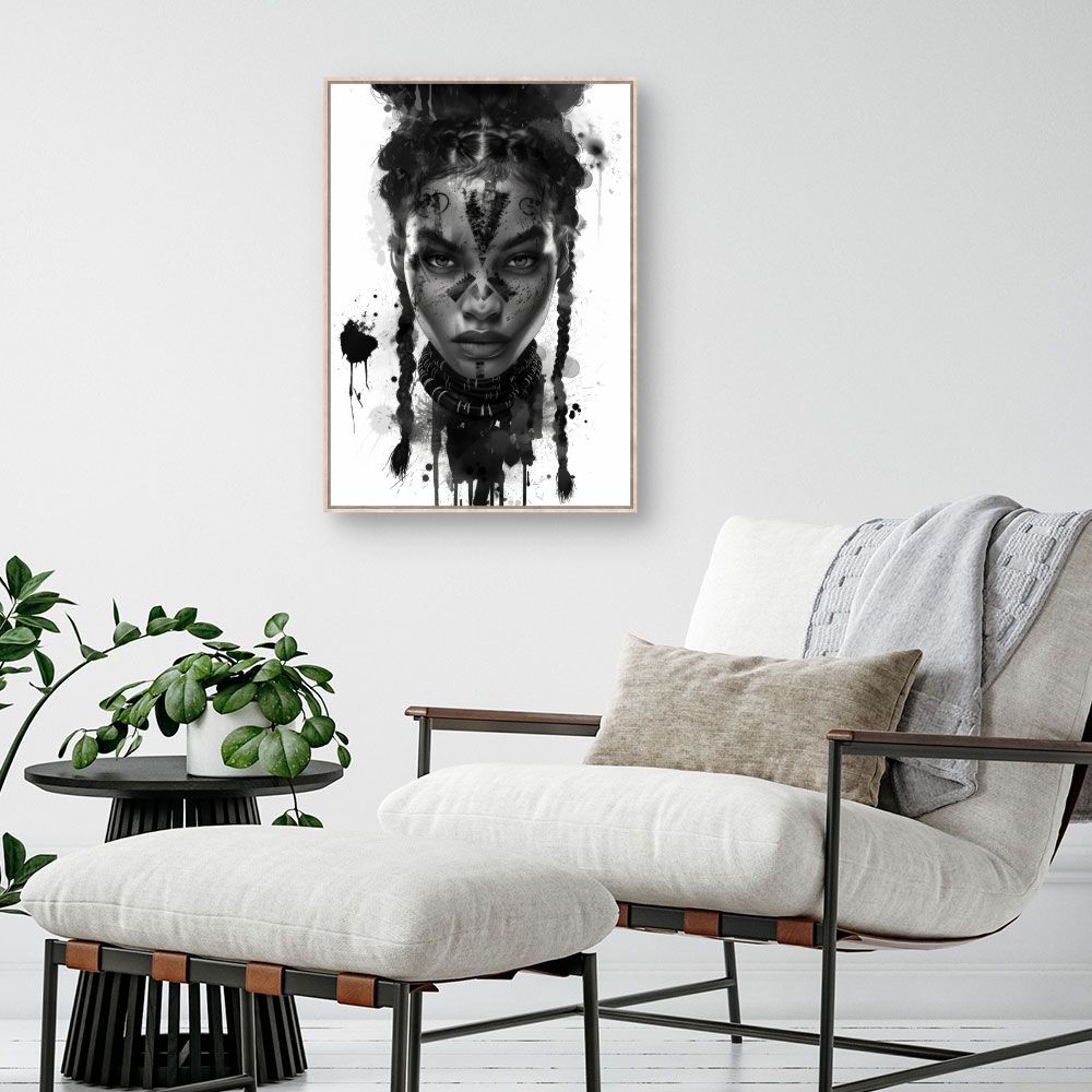 Tableau Portrait tribal moderne