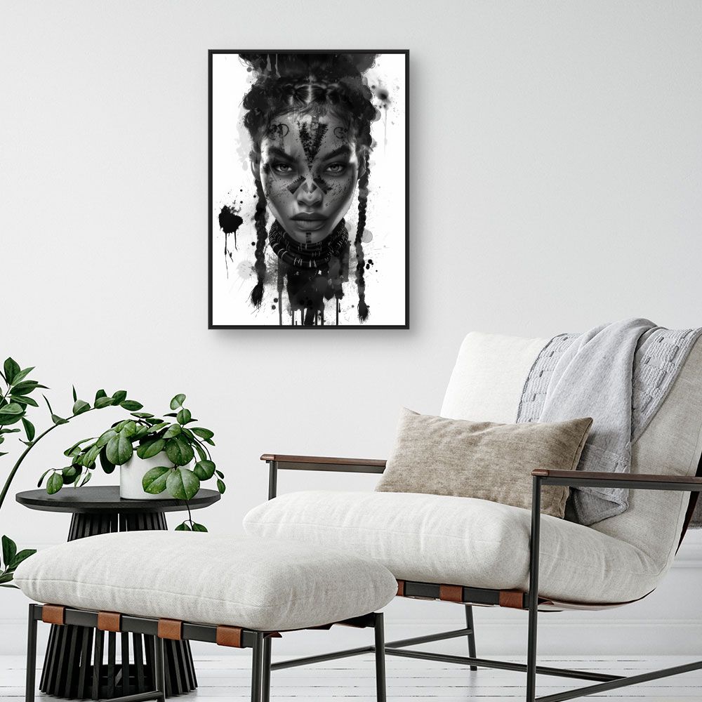 Tableau Portrait tribal moderne