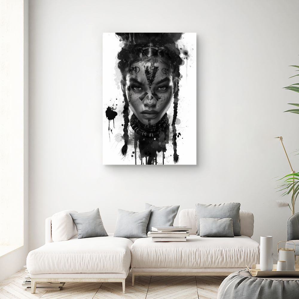 Tableau Portrait tribal moderne
