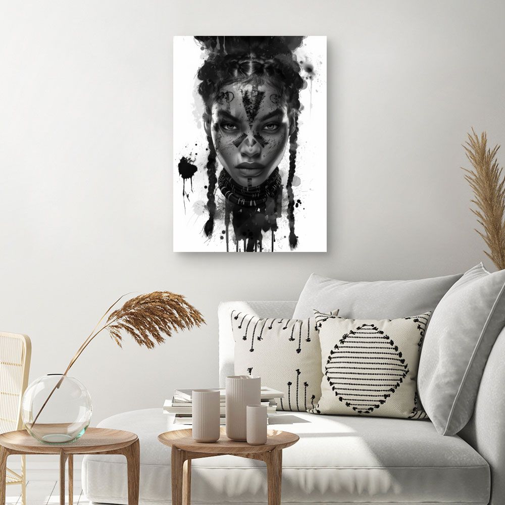 Tableau Portrait tribal moderne