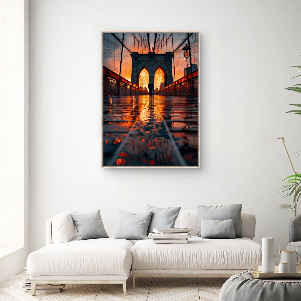 Tableau Coucher de soleil urbain
