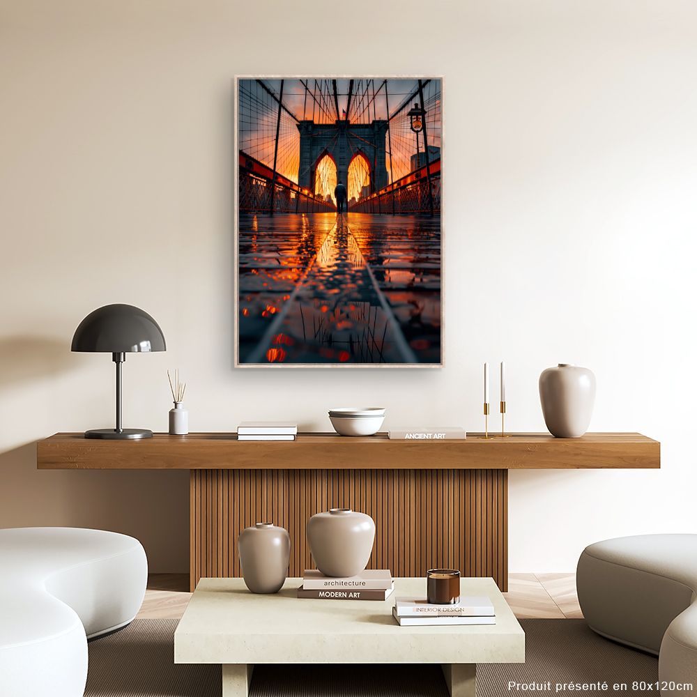 Tableau Coucher de soleil urbain