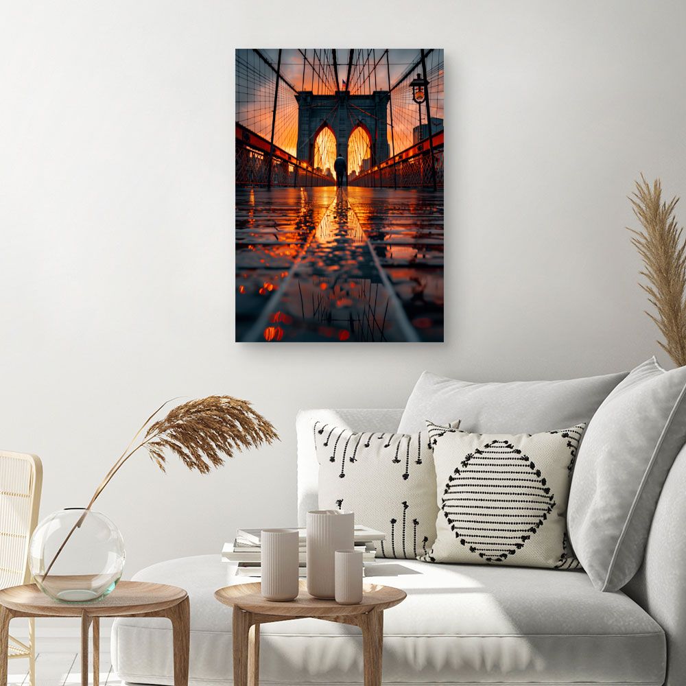 Tableau Coucher de soleil urbain