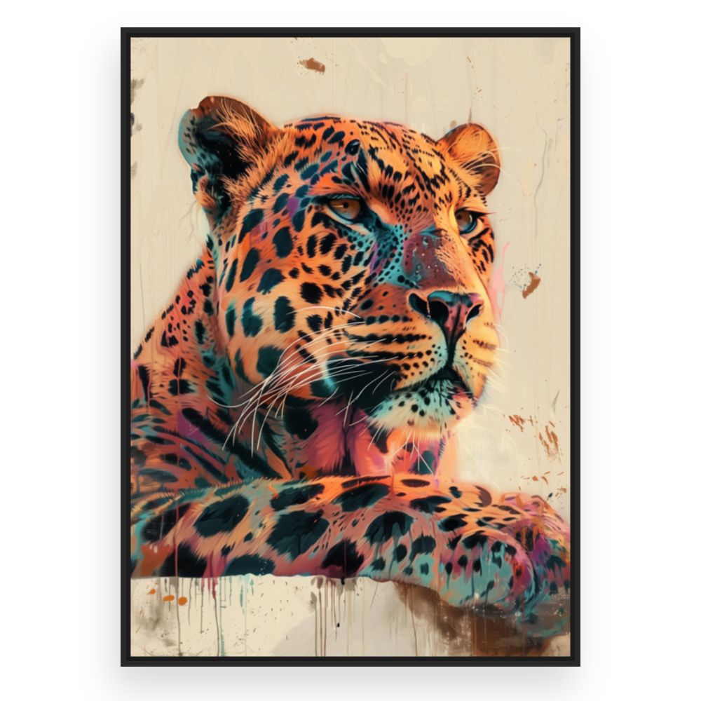 Toile Portrait majestueux – toile cadre noir (slide 3)