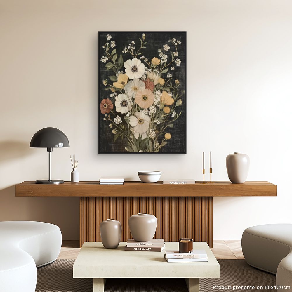 Toile "Fleurs élégantes"