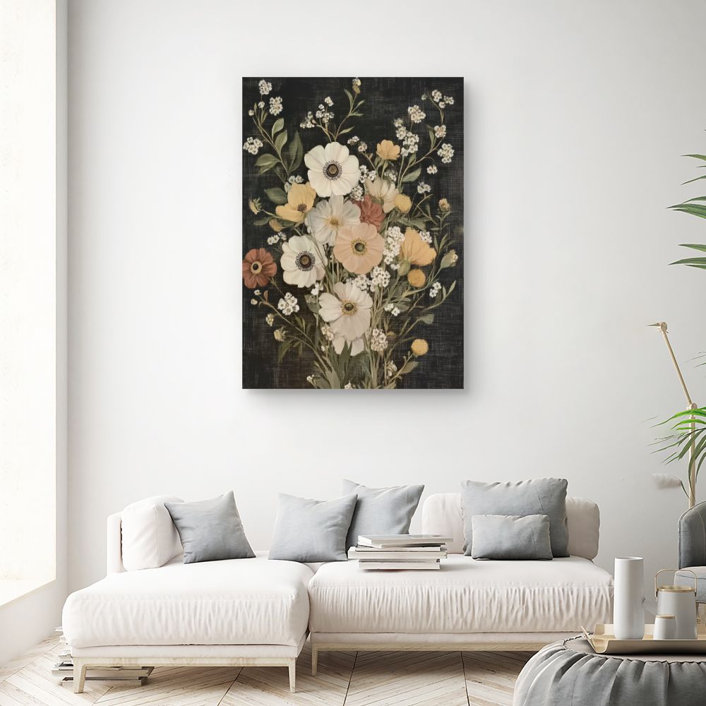 Toile "Fleurs élégantes"