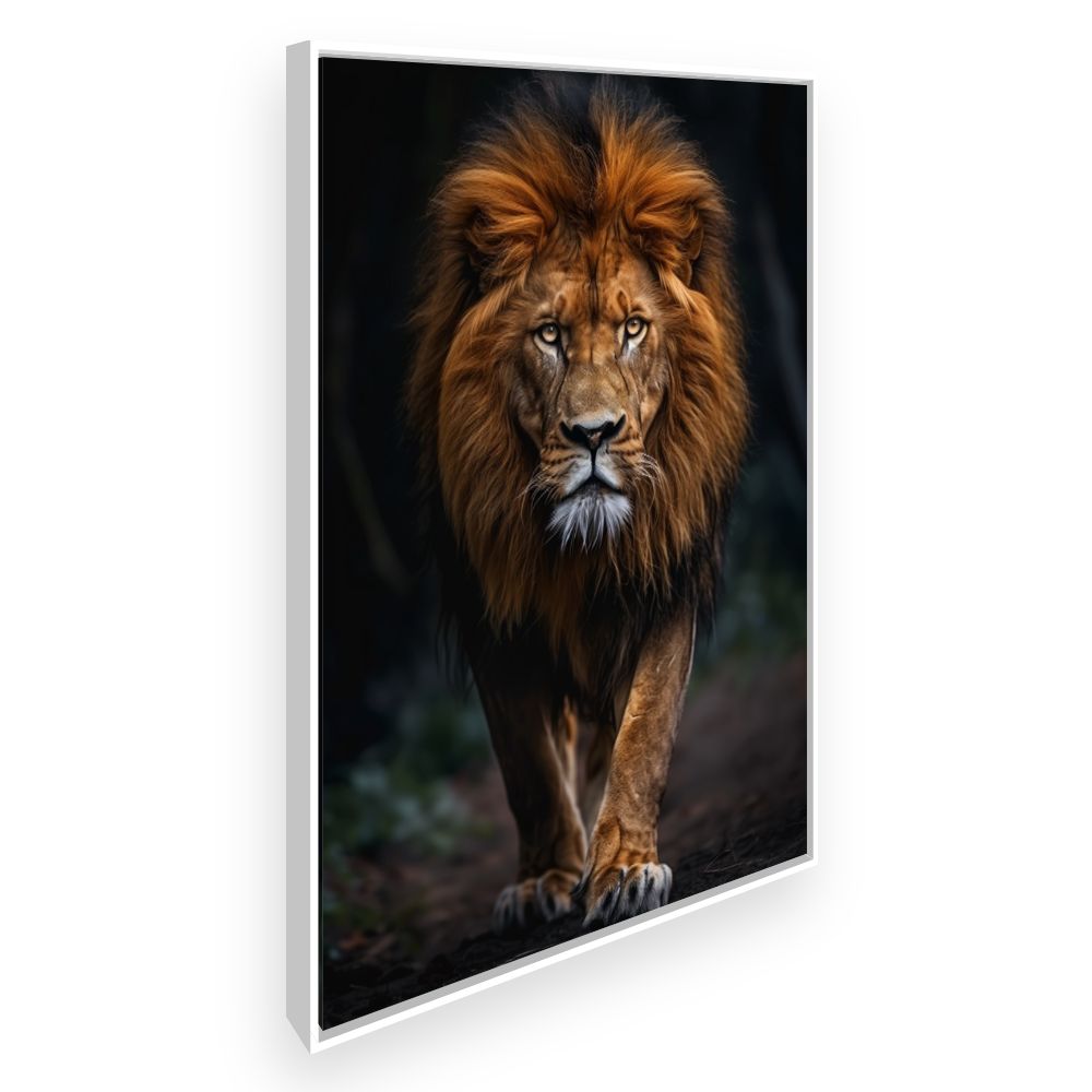 Toile Majestueux lion puissant – toile cadre blanc (slide 2)