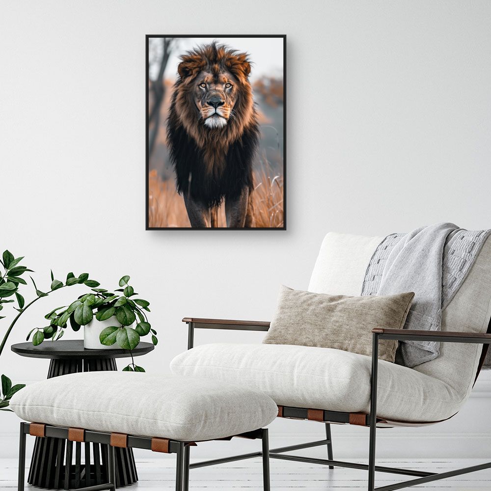 Toile "Majestueux lion sauvage"