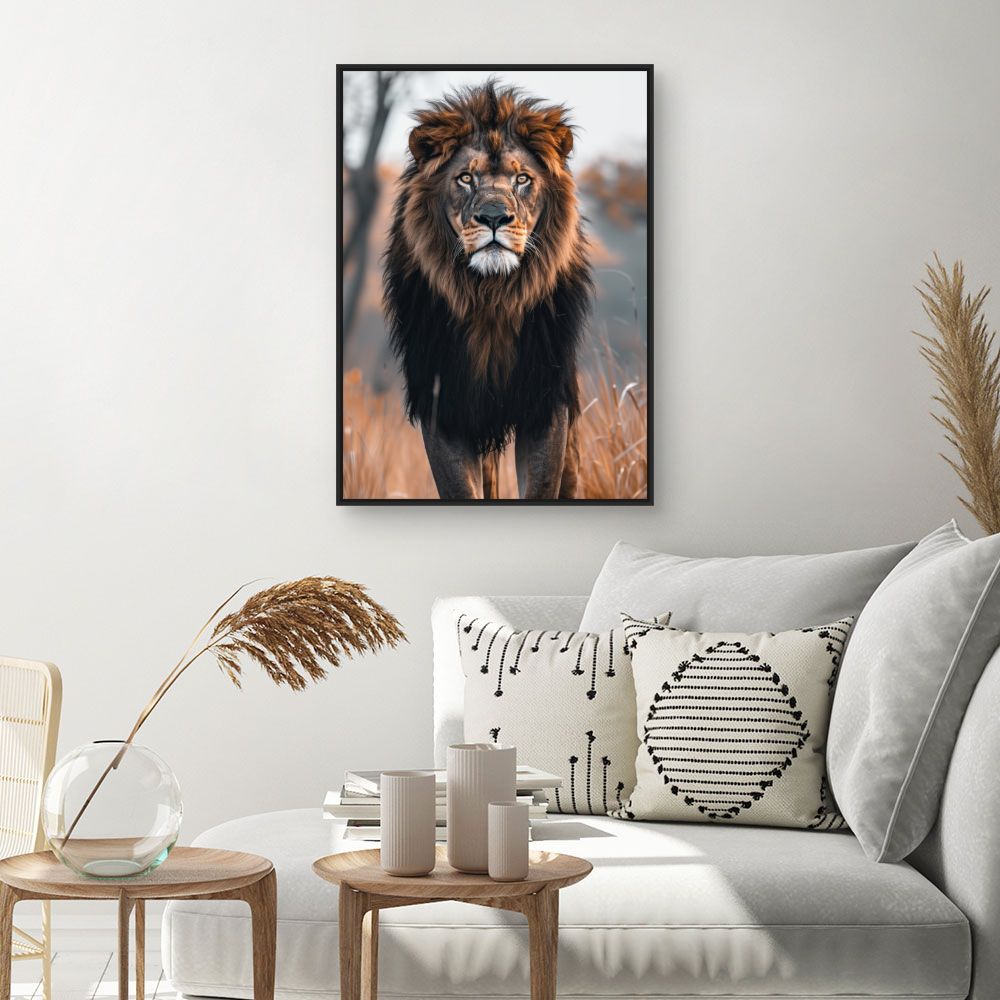 Toile "Majestueux lion sauvage"