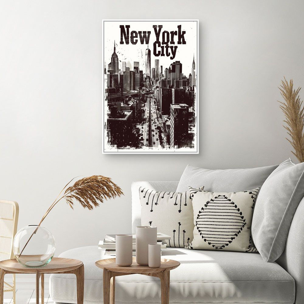 Toile "Skyline urbaine captivante"