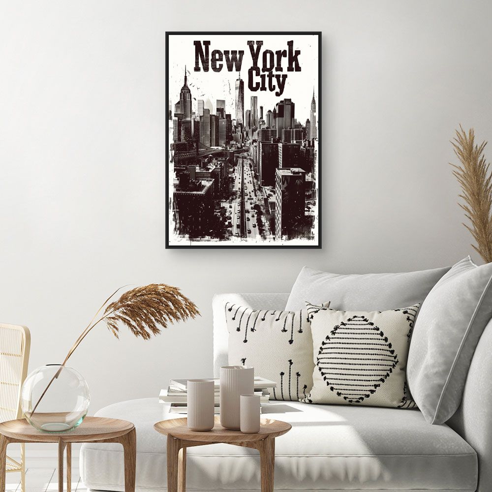Toile "Skyline urbaine captivante"
