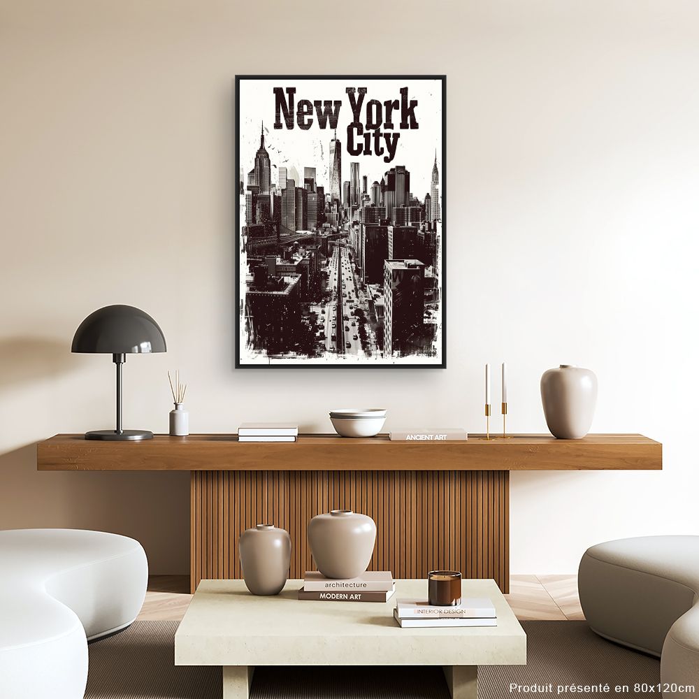 Toile "Skyline urbaine captivante"