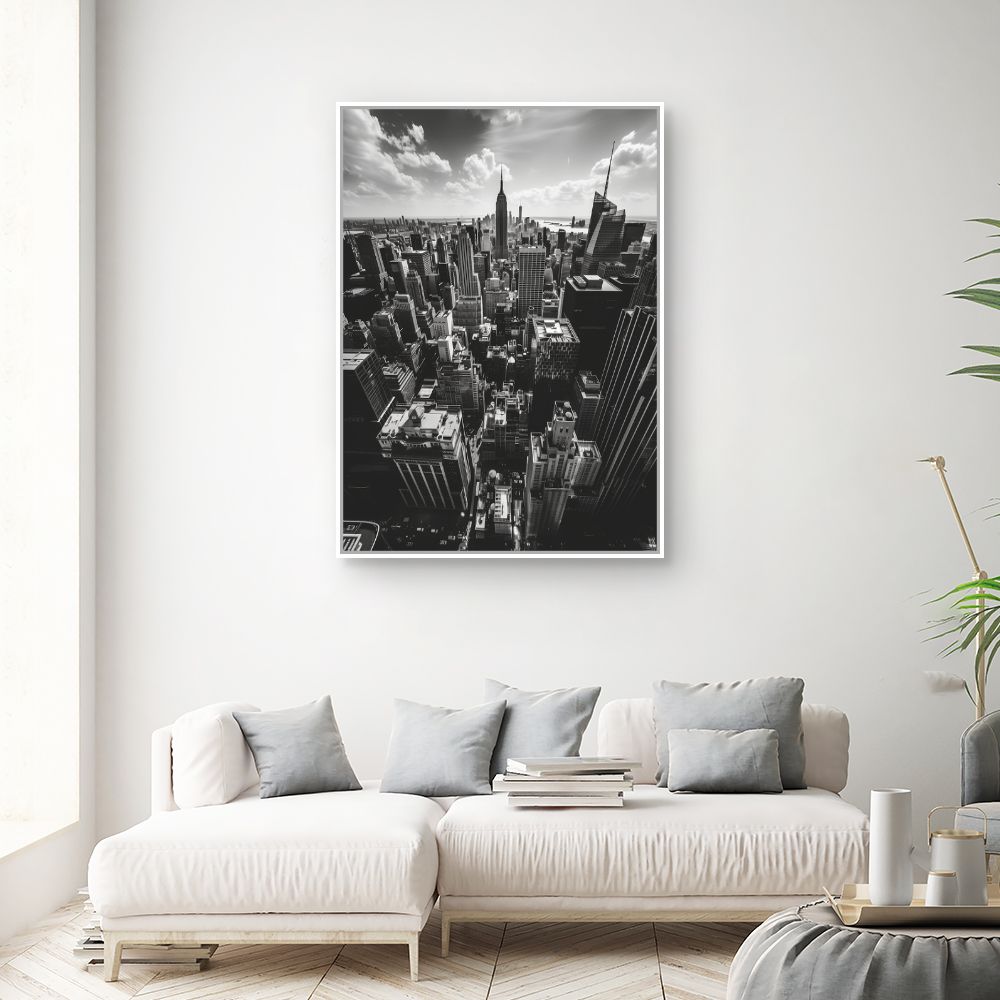 Toile "Skyline urbaine vibrante"