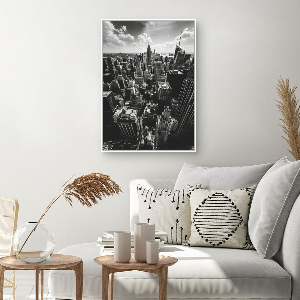 Toile "Skyline urbaine vibrante"