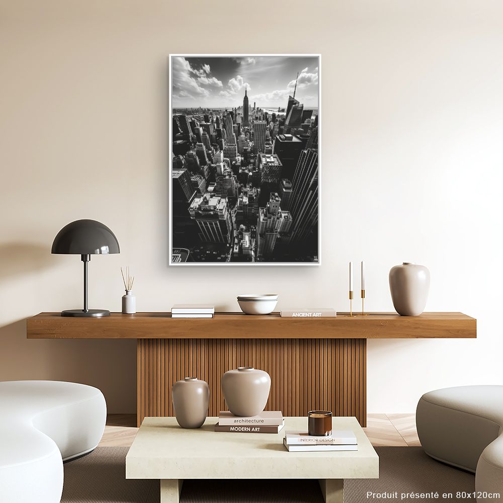 Toile "Skyline urbaine vibrante"
