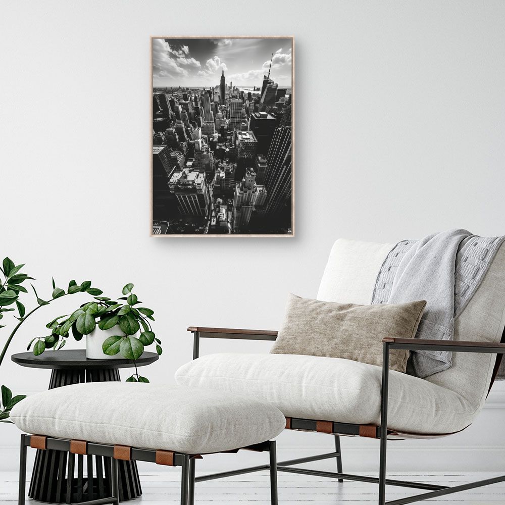 Toile "Skyline urbaine vibrante"