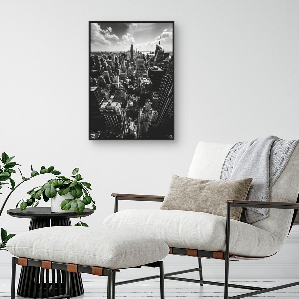 Toile "Skyline urbaine vibrante"