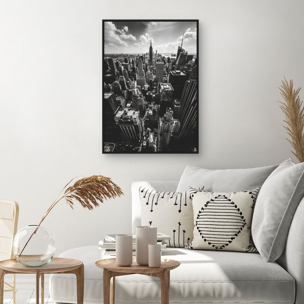 Toile "Skyline urbaine vibrante"