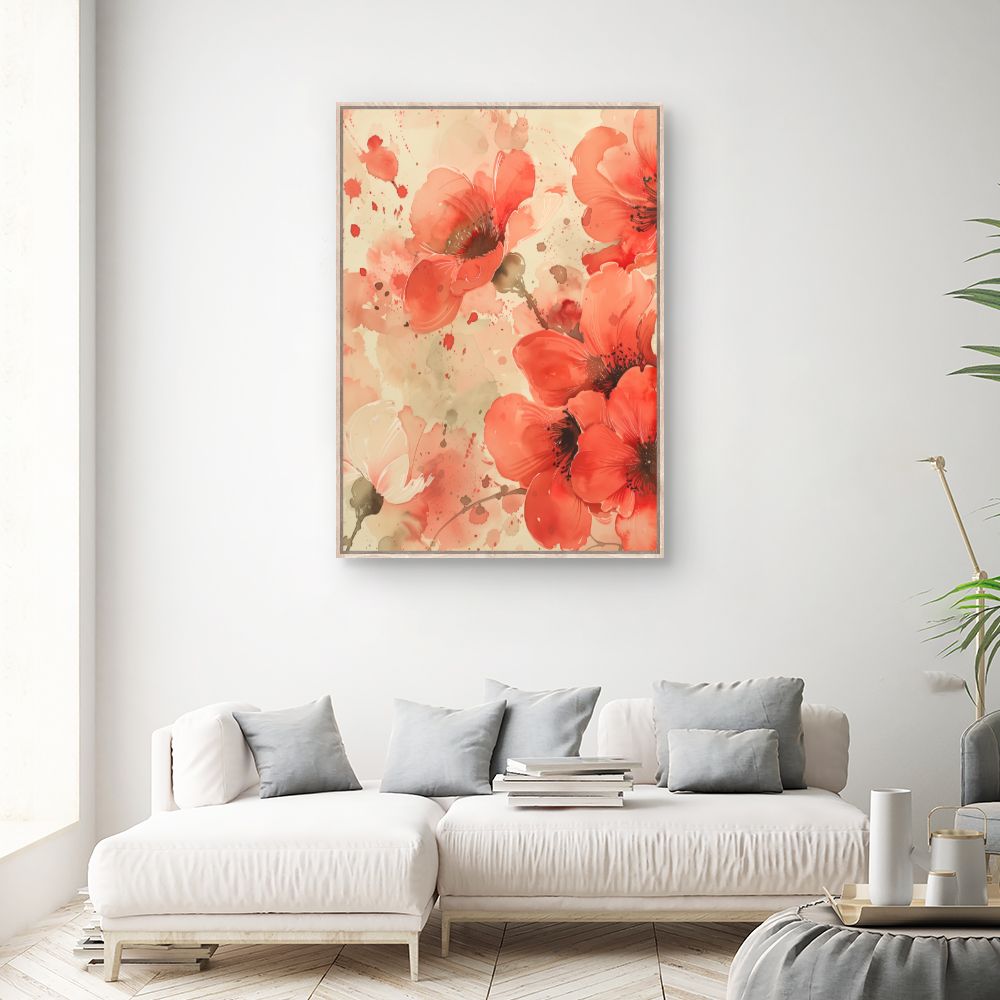 Schilderij "Stralende bloemen"